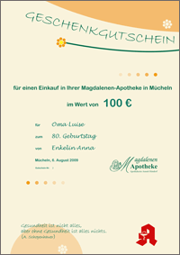 Gutschein Apotheke
