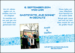 Einladung Silberhochzeit-innen