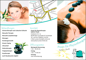 Faltblatt Physiotherapie Thiele