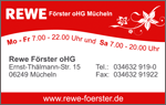 Visitenkarte Rewe Förster